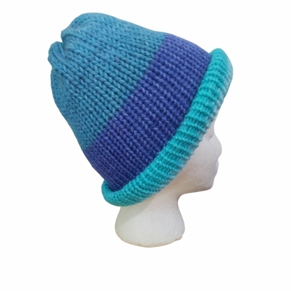 Hand Knit Reversible Unisex Toque - Picture 5 of 8